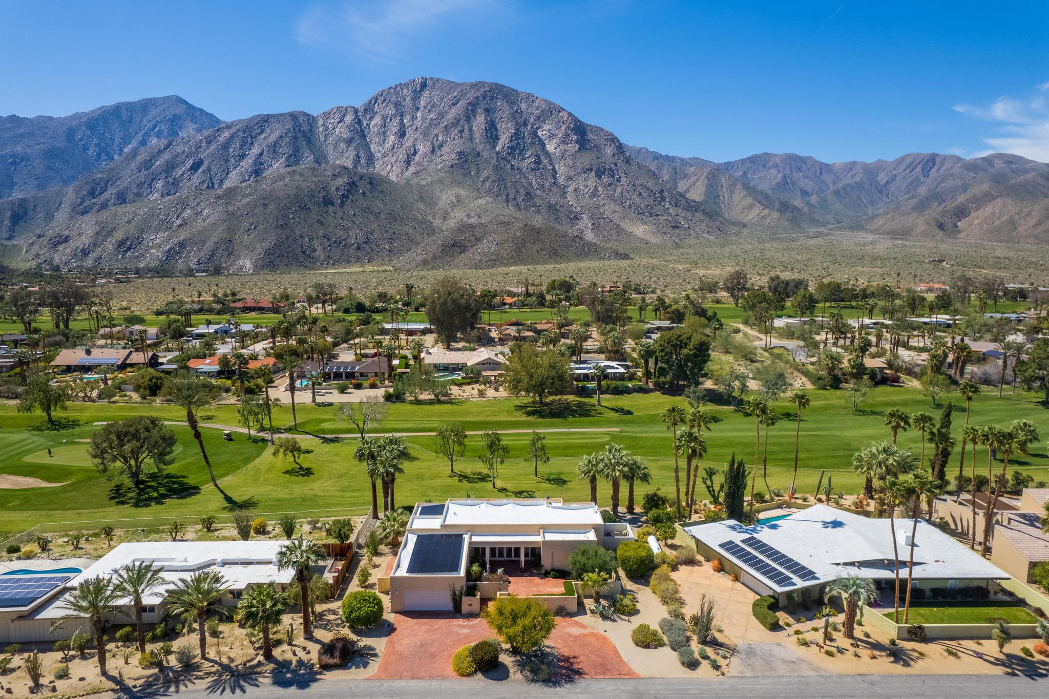 Aerial view looking west