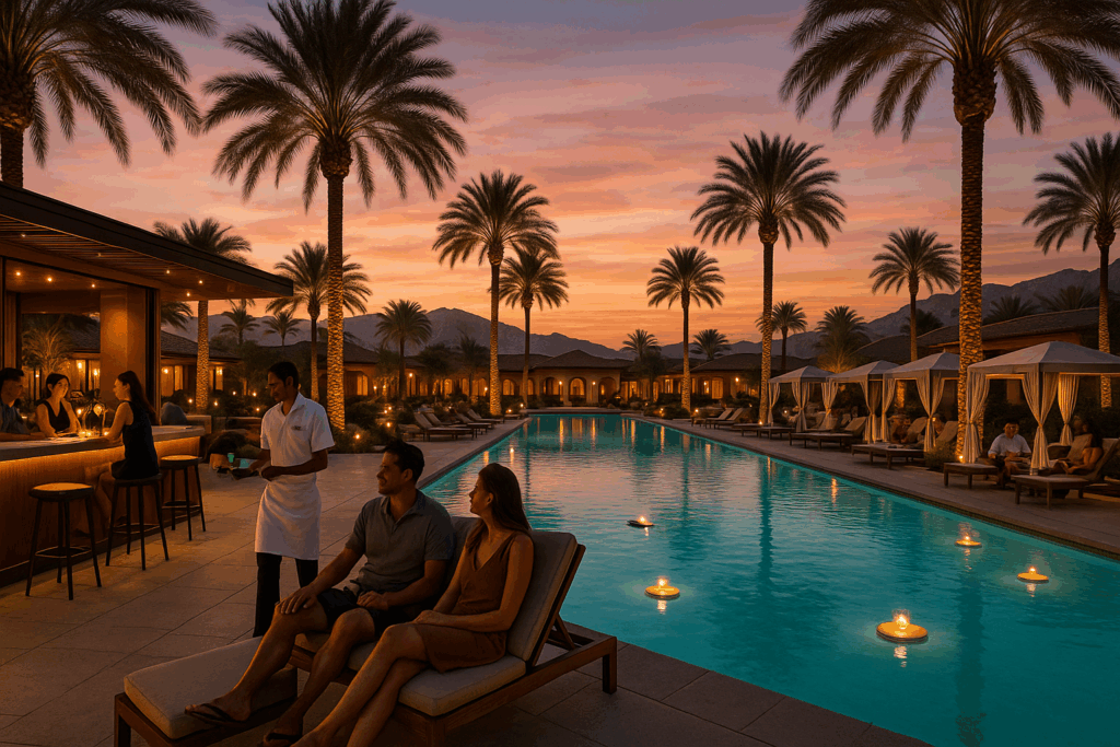 Sunset Indulgence at Divine Desert Resort Retreat