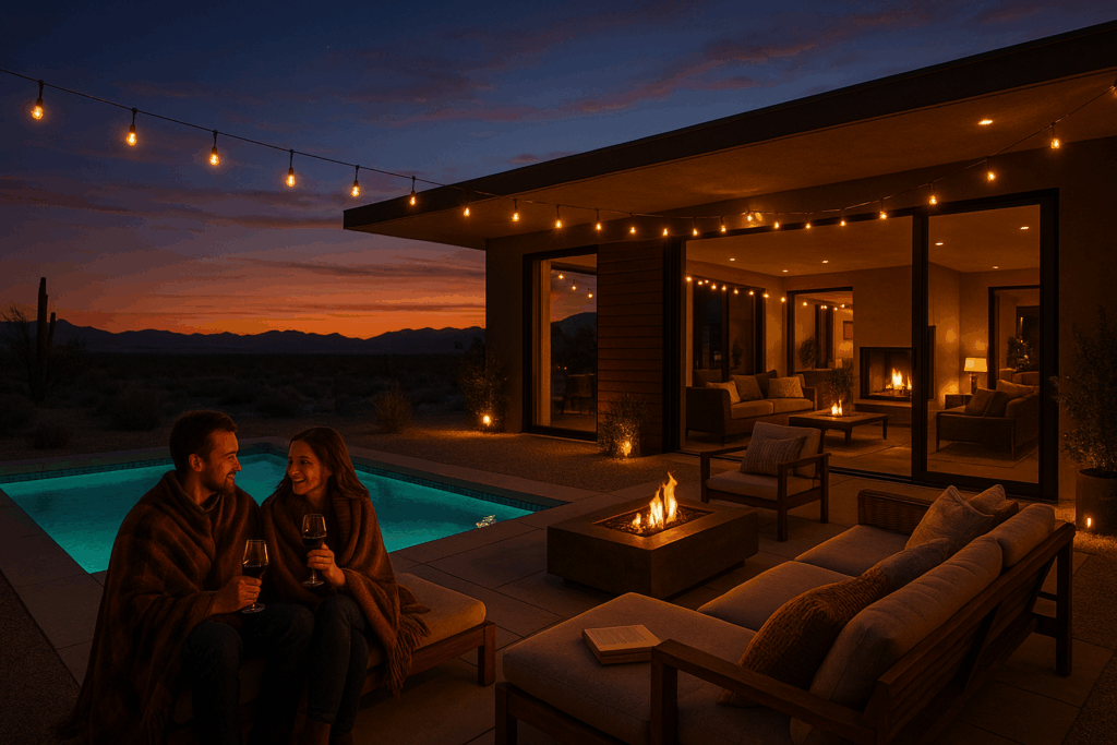 Romantic Firelit Escape at Divine Desert Destination