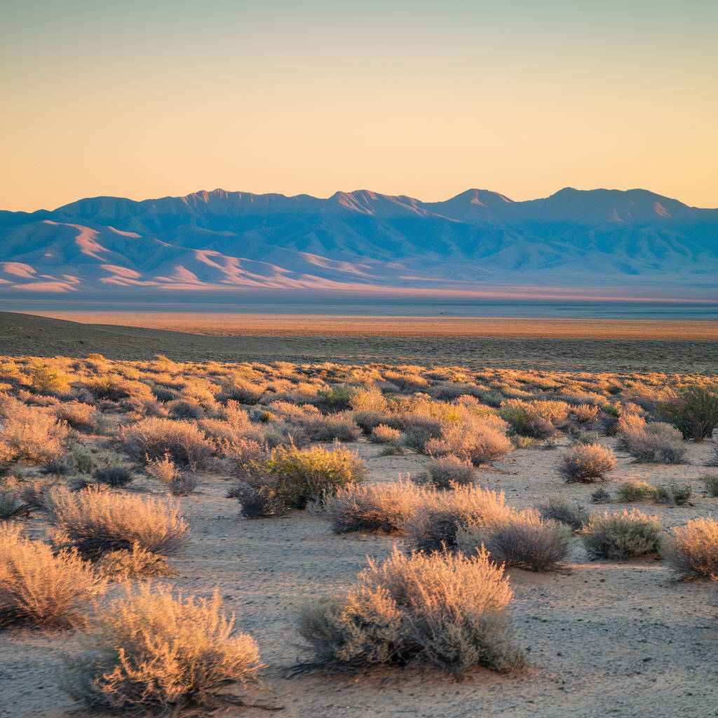 view of the Anza-Borrego Desert at golden hour